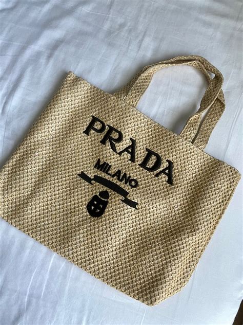 prada milano beach tote|prada canvas tote large.